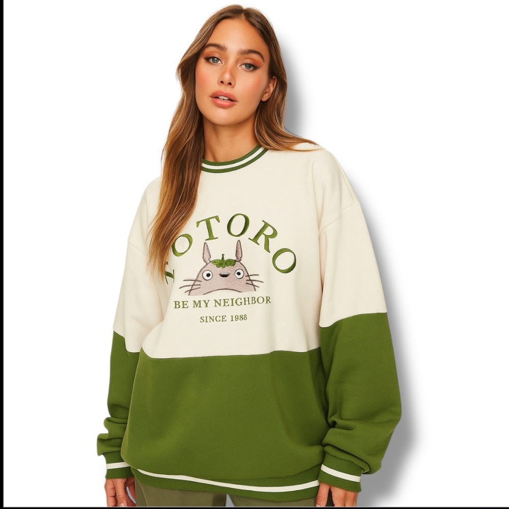 Studio Ghibli My Neighbor Totoro Be My Neighbor Panel Crewneck
